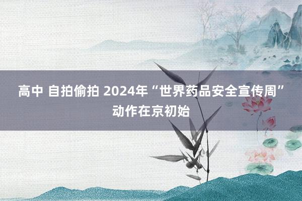 高中 自拍偷拍 2024年“世界药品安全宣传周”动作在京初始