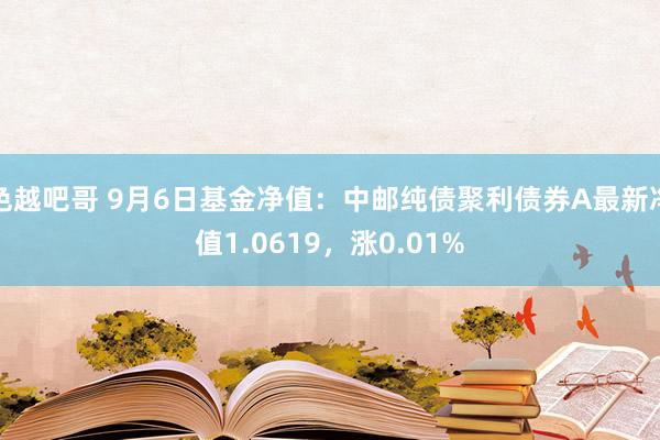 色越吧哥 9月6日基金净值：中邮纯债聚利债券A最新净值1.0619，涨0.01%