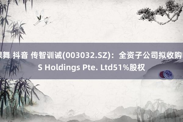 裸舞 抖音 传智训诫(003032.SZ)：全资子公司拟收购FIS Holdings Pte. Ltd51%股权