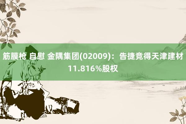 筋膜枪 自慰 金隅集团(02009)：告捷竞得天津建材11.816%股权