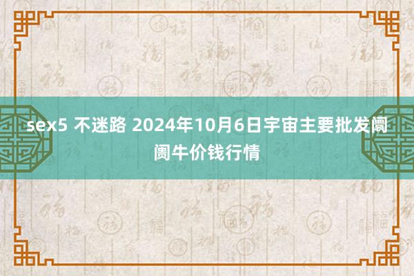 sex5 不迷路 2024年10月6日宇宙主要批发阛阓牛价钱行情