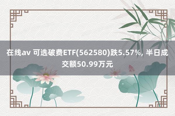 在线av 可选破费ETF(562580)跌5.57%， 半日成交额50.99万元