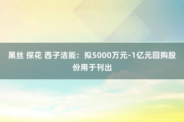 黑丝 探花 西子洁能：拟5000万元-1亿元回购股份用于刊出