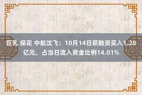 巨乳 探花 中航沈飞：10月14日获融资买入1.28亿元，占当日流入资金比例14.01%