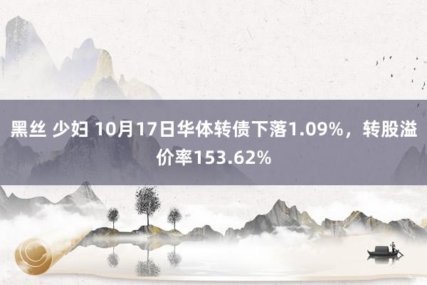 黑丝 少妇 10月17日华体转债下落1.09%，转股溢价率153.62%