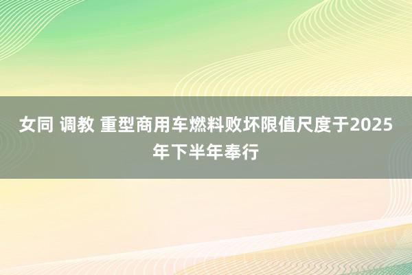 女同 调教 重型商用车燃料败坏限值尺度于2025年下半年奉行