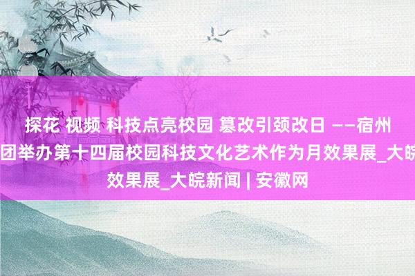 探花 视频 科技点亮校园 篡改引颈改日 ——宿州十一中教师集团举办第十四届校园科技文化艺术作为月效果展_大皖新闻 | 安徽网