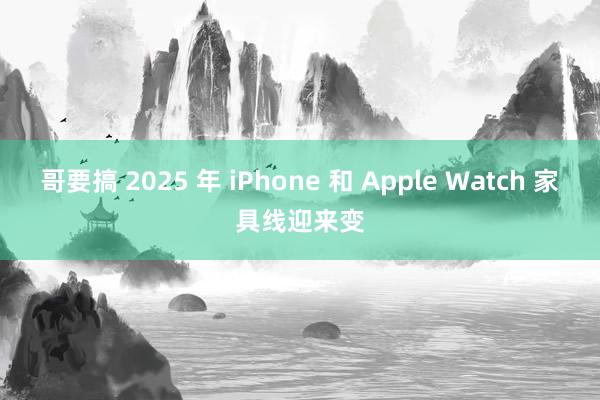 哥要搞 2025 年 iPhone 和 Apple Watch 家具线迎来变