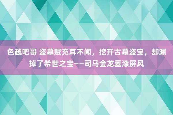 色越吧哥 盗墓贼充耳不闻，挖开古墓盗宝，却漏掉了希世之宝——司马金龙墓漆屏风