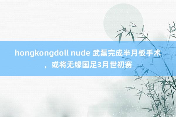 hongkongdoll nude 武磊完成半月板手术，或将无缘国足3月世初赛